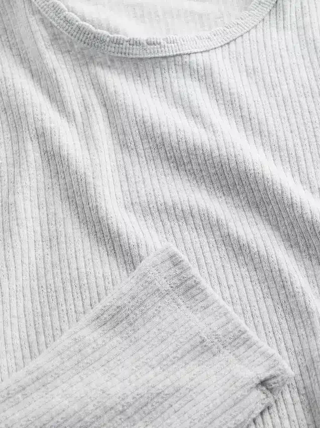 T-shirt a costine pointelle