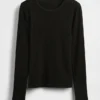 T-shirt a costine pointelle