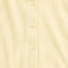 T-shirt a costine pointelle con bottoni sul davanti per bambini