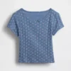 T-shirt a costine pointelle per neonato & bebè
