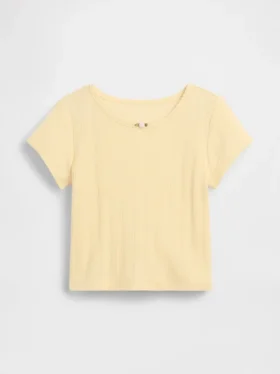 T-shirt a costine pointelle per neonato & bebè