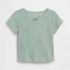 T-shirt a costine pointelle per neonato & bebè