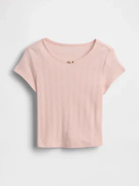 T-shirt a costine pointelle per neonato & bebè