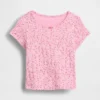 T-shirt a costine pointelle per neonato & bebè