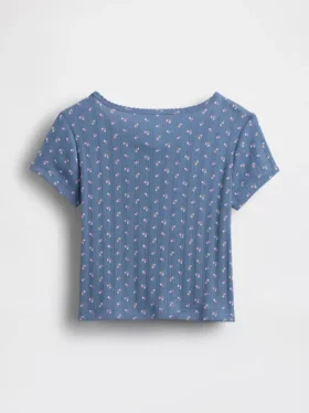 T-shirt a costine pointelle per neonato & bebè