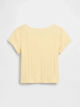 T-shirt a costine pointelle per neonato & bebè