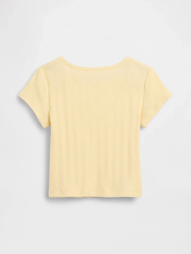T-shirt a costine pointelle per neonato & bebè