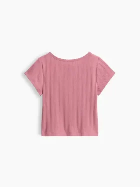 T-shirt a costine pointelle per neonato & bebè