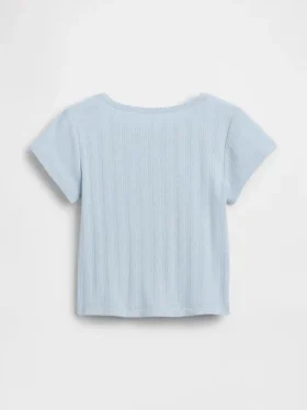 T-shirt a costine pointelle per neonato & bebè
