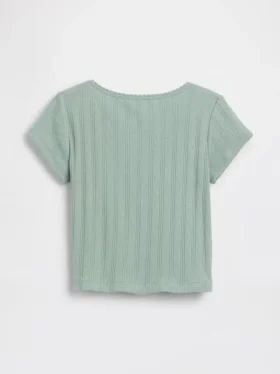 T-shirt a costine pointelle per neonato & bebè