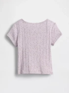 T-shirt a costine pointelle per neonato & bebè