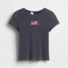 T-shirt a costine ricamata per bambini