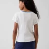 T-shirt a costine ricamata per bambini