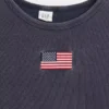 T-shirt a costine ricamata per bambini