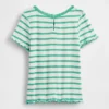 T-shirt a costine ricamata per neonato & bebè