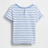 T-shirt a costine ricamata per neonato & bebè