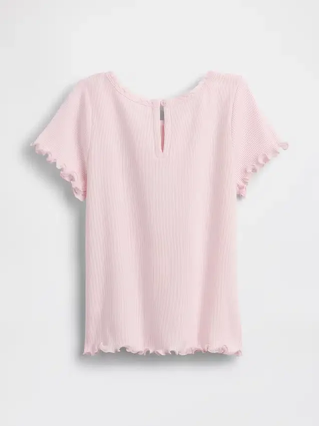 T-shirt a costine ricamata per neonato & bebè