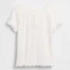 T-shirt a costine ricamata per neonato & bebè