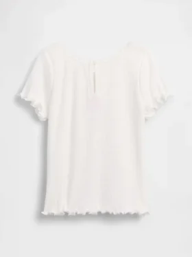 T-shirt a costine ricamata per neonato & bebè