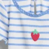 T-shirt a costine ricamata per neonato & bebè