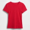 T-shirt a girocollo in punto Pointelle