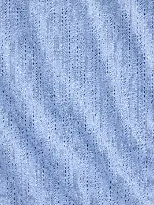 T-shirt a girocollo in punto Pointelle