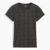 T-shirt a girocollo in punto Pointelle