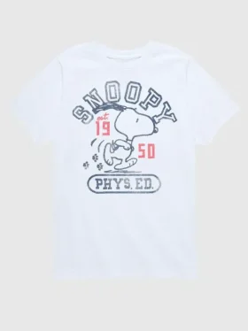 T-shirt a maniche corte per bambini Peanuts Snoopy Phys Ed