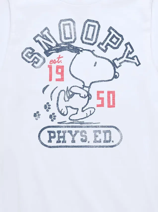 T-shirt a maniche corte per bambini Peanuts Snoopy Phys Ed