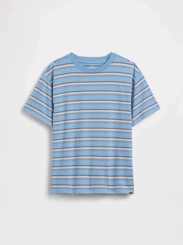 T-shirt a righe dal taglio comodo per bambini