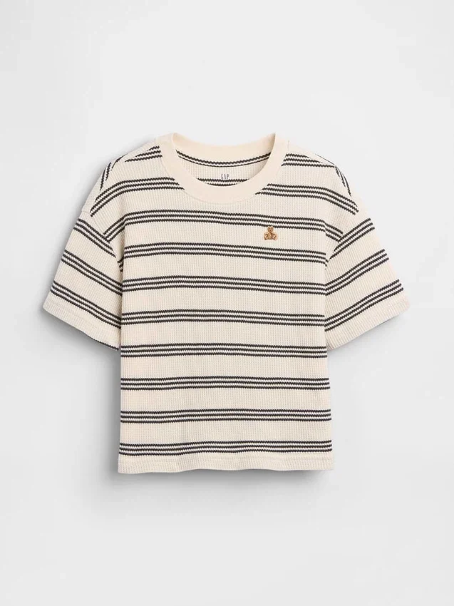 T-shirt a trama waffle per neonato & bebè