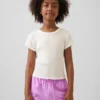 T-shirt aderente a costine variegate per bambini