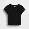 T-shirt aderente a costine variegate per bambini