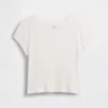 T-shirt aderente a costine variegate per bambini