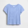 T-shirt aderente a costine variegate per bambini