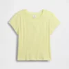 T-shirt aderente a costine variegate per bambini