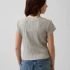 T-shirt aderente a costine variegate per bambini
