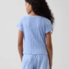 T-shirt aderente a costine variegate per bambini