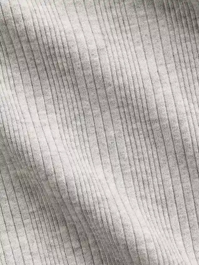 T-shirt aderente a costine variegate per bambini