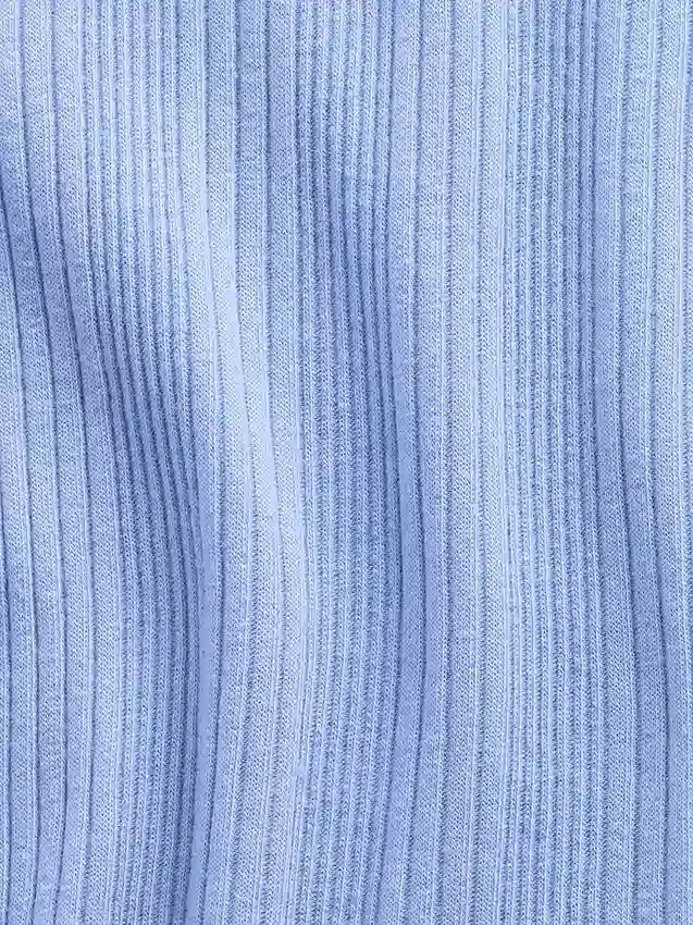 T-shirt aderente a costine variegate per bambini
