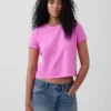 T-shirt autentica in cotone al 100% con effetto ristretto