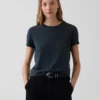 T-shirt autentica in cotone al 100% con effetto ristretto