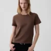 T-shirt autentica in cotone al 100% con effetto ristretto