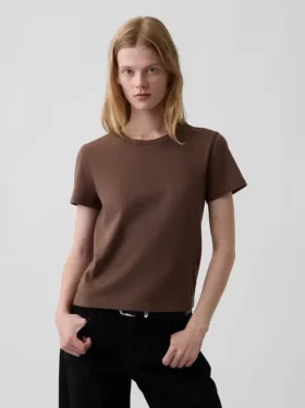 T-shirt autentica in cotone al 100% con effetto ristretto
