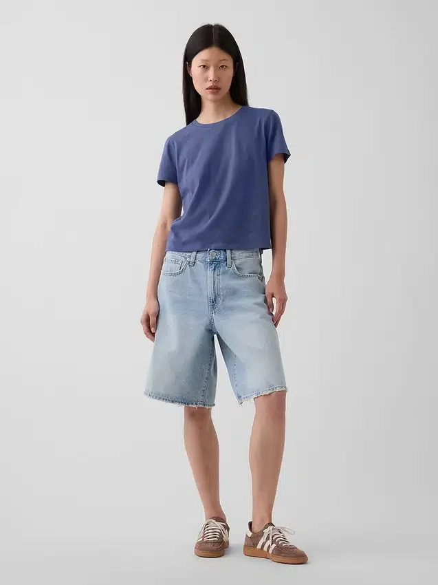 T-shirt autentica in cotone al 100% con effetto ristretto