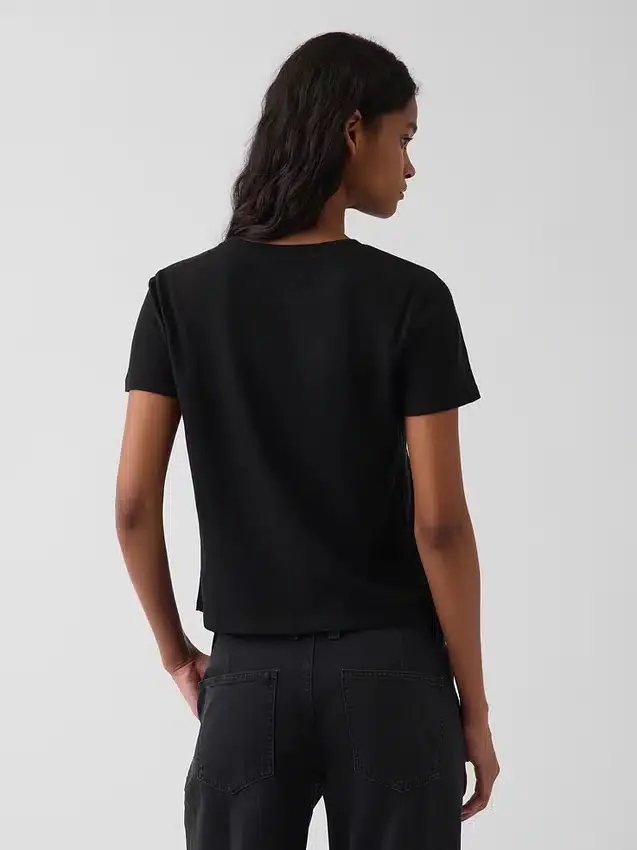 T-shirt autentica in cotone al 100% con effetto ristretto