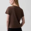 T-shirt autentica in cotone al 100% con effetto ristretto