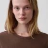 T-shirt autentica in cotone al 100% con effetto ristretto