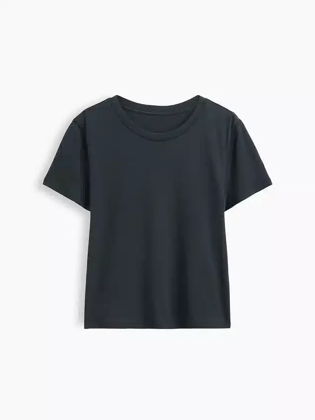 T-shirt autentica in cotone al 100% con effetto ristretto