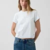 T-shirt blu dal taglio morbido
